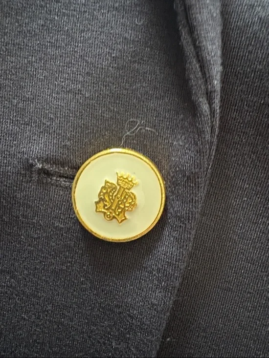 Philosophy Black Single-Button Blazer with Striped Lining - Picture 4 of 6